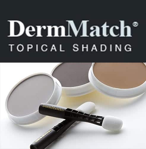 Dermmatch is a kind of powder make-up hair loss concealer. Users often have trouble making it look natural. Dermmatch hair loss concealer seldom looks natural