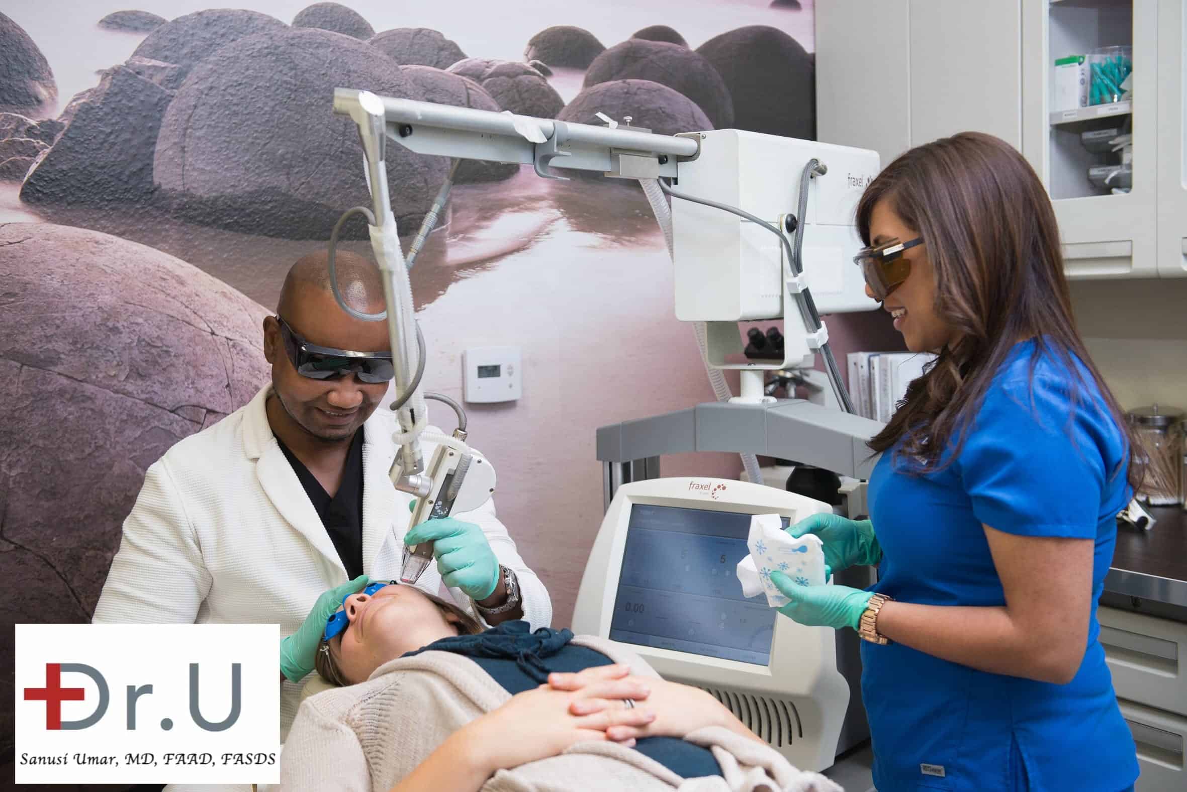 A combination of Spectra and Fraxel Dual Lasers is often the best acne treatment for adults.