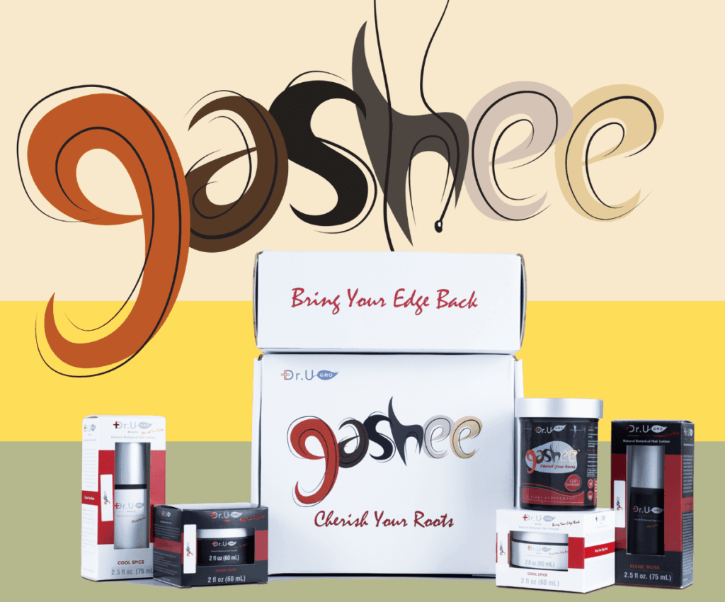 Dr.UGro Gashee Natural Hair products help strengthen and maximize hair health for optimal hair growth and have been featured in several studies. These studies report that Gashee reduced symptoms of CCCA and LPP, reducing symptoms such as inflammation and hair loss and increasing patient hair growth.*